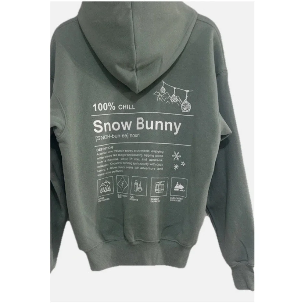 Wild Fable Viral 100% Chill Snow Bunny Green Target Recalled Hoodie M NWT - Picture 2 of 6